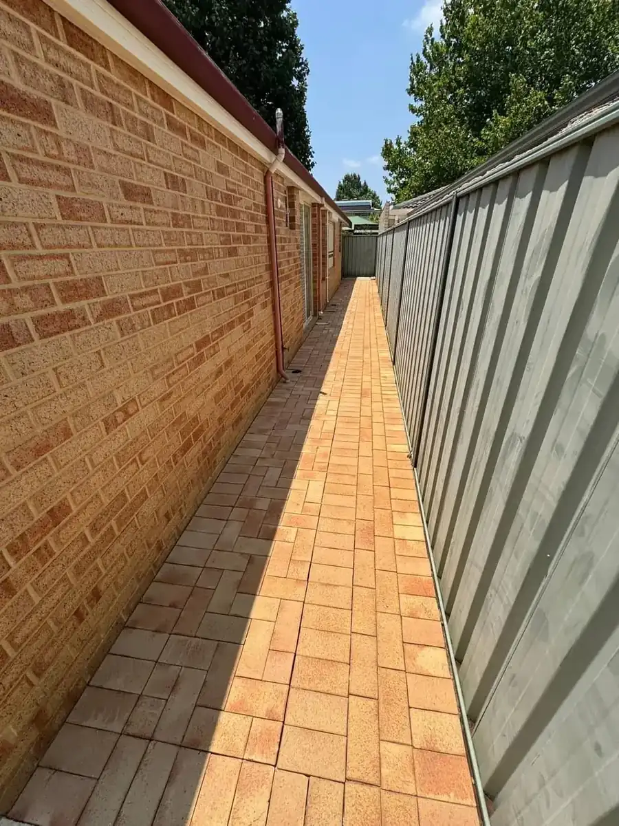 Sealed limestone pavers